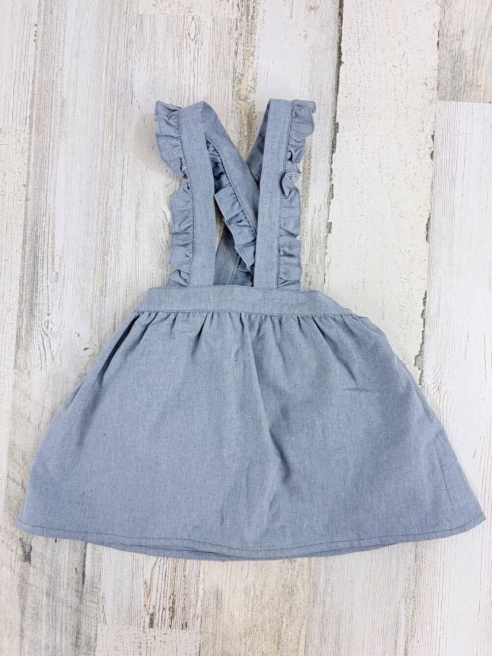 La Coqueta Sz 3T Dusty Blue Agata Girl Pinafore Skirt NWT
